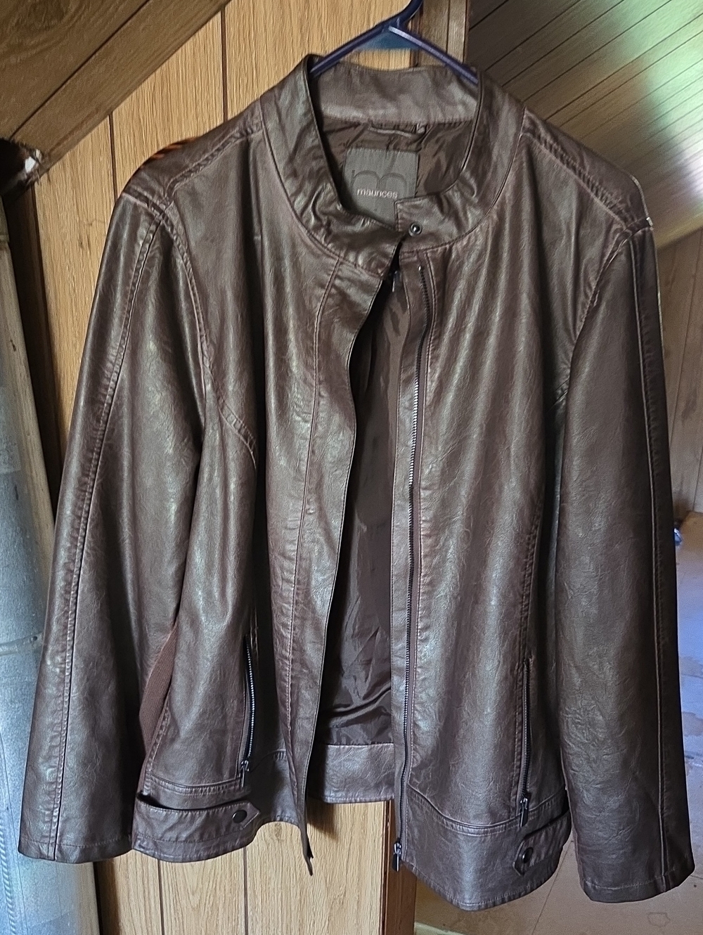 Women's Faux Leather Bomber Jacket